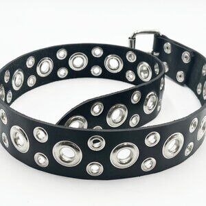 3-Row Punk Rock Multi-Grommet Belt by Nemesis Leather - New Deadstock